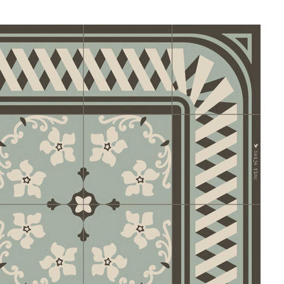 Beija Flor Almond Mint Vinyl Rug (60x80cm), Modern