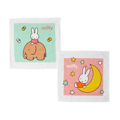 Marushin Miffy cotton handkerchief, Moon & Elephant