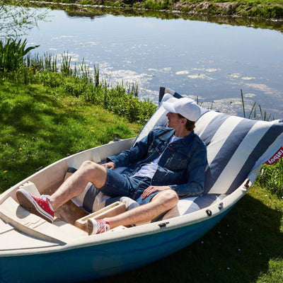 Fatboy Original Outdoor beanbag, stripe ocean blue