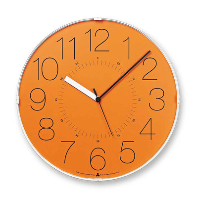 Lemnos CARA wall clock, orange