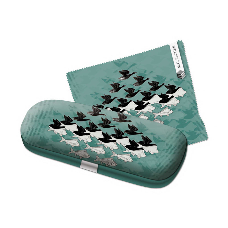 Bekking & Blitz glasses case with microfibre cloth, lucht en water m.c. escher