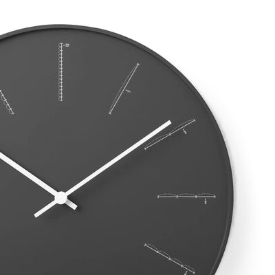 Lemnos Divide wall clock, black