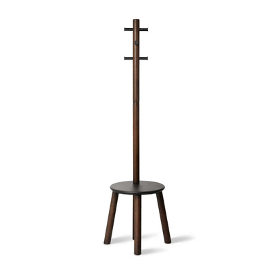 Umbra Pillar stool & coatrack, walnut