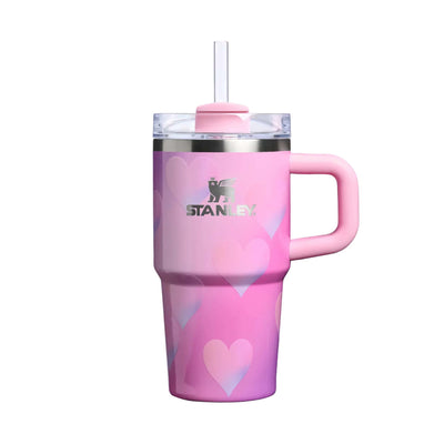 Stanley Quencher H2.0 Flowstate™ tumbler 20oz, powder pink heart gradient