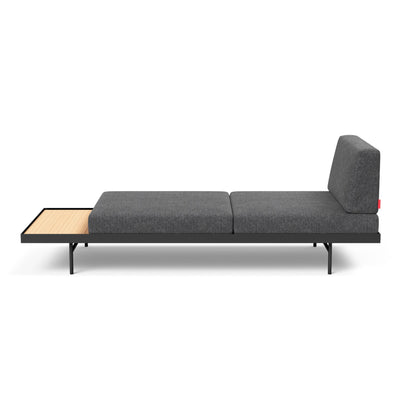 Innovation Living Puri daybed with walnut table, 350 taura deep grey