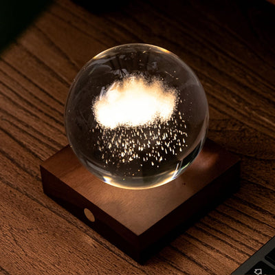 Gingko Amber crystal light, rain cloud