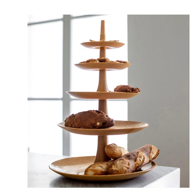 Koziol Babell serving dish 5-tier, wood