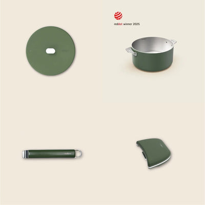 Cookut Marvellous stainless steel saucepan 20 cm, fern