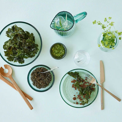 Bitz Kustana Glass Jug 1200ml, Green