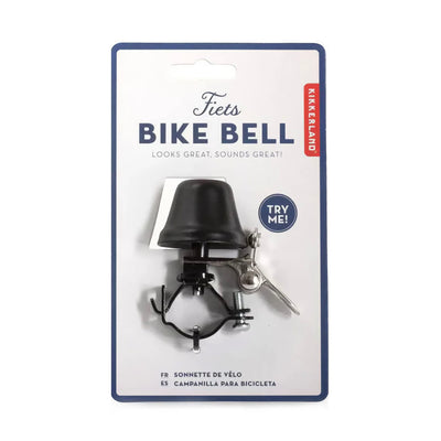 Kikkerland Classic bike bell, black
