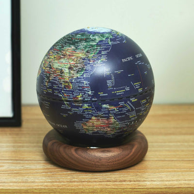 Gingko AtlasGlobe Mini lamp, dark ocean blue