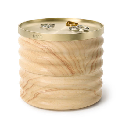 Umbra Tesora Wood storage box, natural/brass