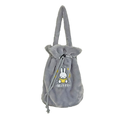 Miffy Boa handbag with drawstring, grey