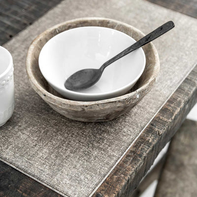 Beija Flor Linen Natural Vinyl Placemat