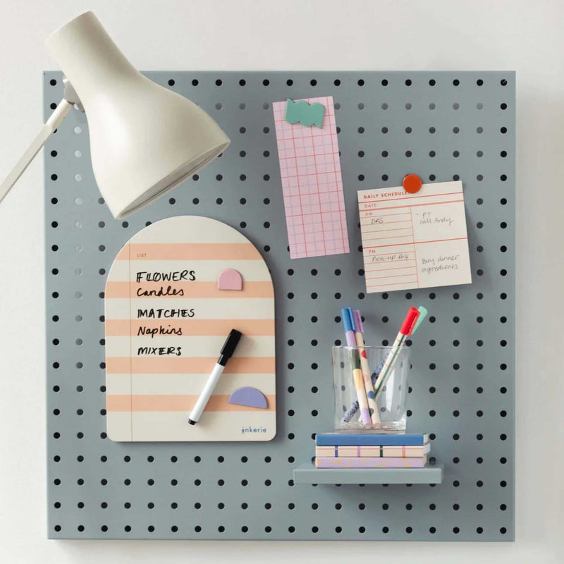 Kikkerland Inkerie Magnetic Dry Erase List Memo Board, Pink