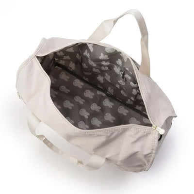 Miffy x Hapitas foldable duffle bag M, ivory face