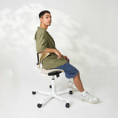 Hag Capisco Puls 8020 fabric, zero sand/white