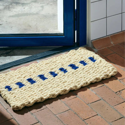 Hay Coco doormat, dot white/blue