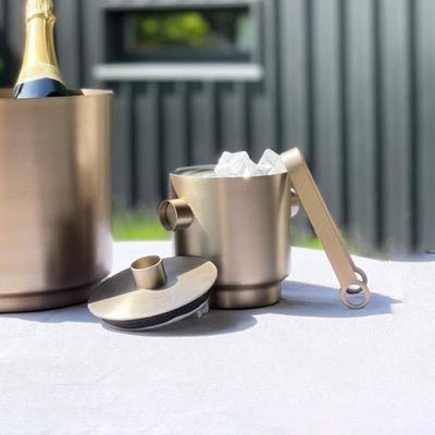 XLBoom Rondo ice bucket with tong, copper