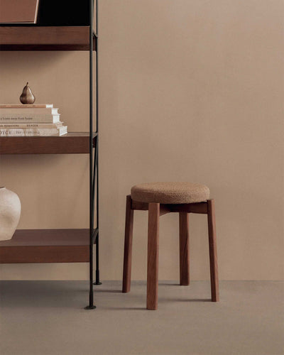 Audo Copenhagen Passage Stool Natural Oak Base Upholstered Seat
