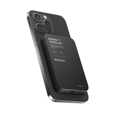 Momax Q.Mag X1 Magnetic Wireless Power Bank 10000mAh Gen 2, black