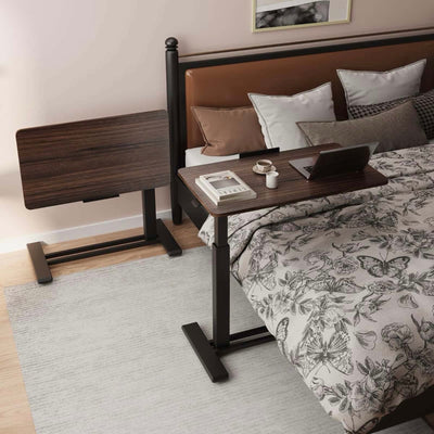 FlexiSpot H7 Pro height adjustable side table, rustic brown