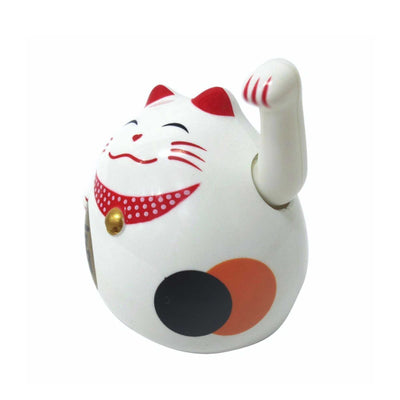 Manmaru Maneki Neko hand waving lucky cat