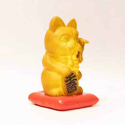 refurbished | 4D Master Fortune Cat touch lamp(25cm), gold glitter
