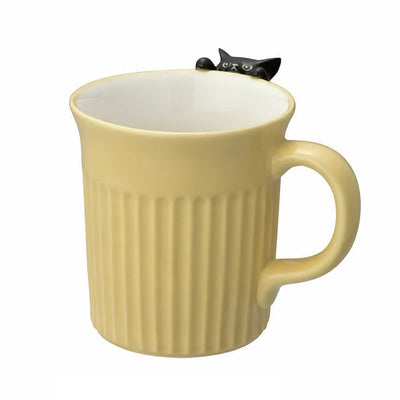 Niramekko Staring Cat Mug 250ml, Black