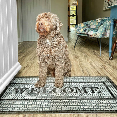 Beija Flor Welcome Mosaic Vinyl Rug
