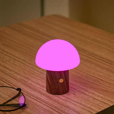 Gingko Alice Super Mini portable table lamp, walnut