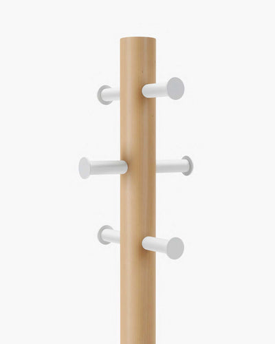 Umbra Pillar stool & coatrack, white