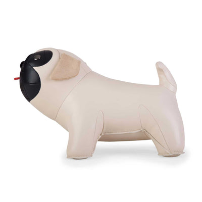 Zuny Pug Doorstop , Wheat/Black