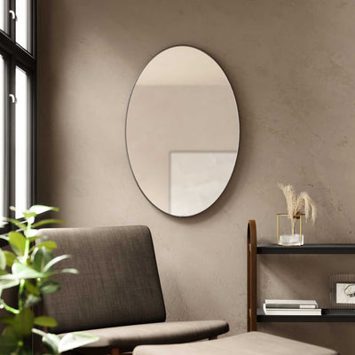 Umbra Hubba oval wall mirror, matte titanium