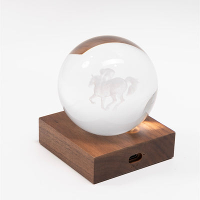 refurbished | Gingko Amber crystal light, horse