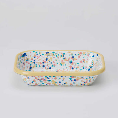 Kapka Enamel Wonder Wheel Small Meze Plate, Yellow