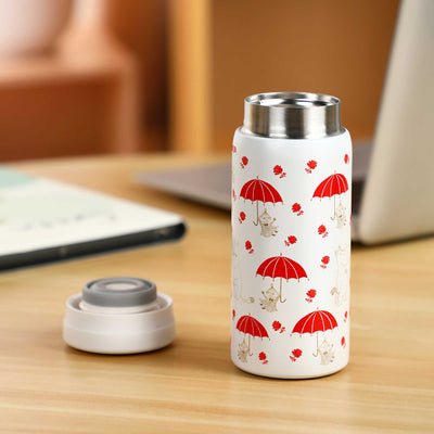 Moomin Thermo Bottle 200ml, Red umbrella