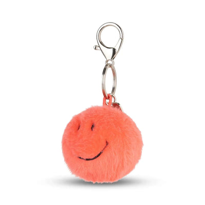 Bon Ton Toys Smiley ECO Fuzzy Bag Charm ø5.5, Bright Coral