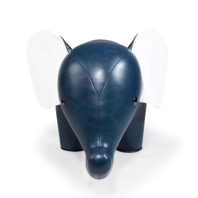 Zuny Giant Elephant Home Deco , Midnight Blue/White