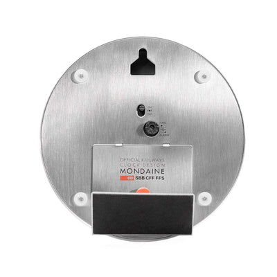 Mondaine alarm clock ø12, silver