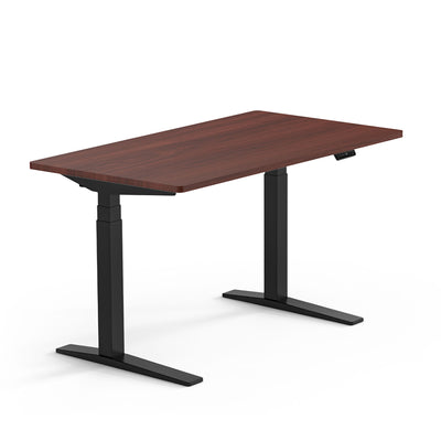 Flexispot E7 Pro electric height adjustable desk 140x70, mahogany/black