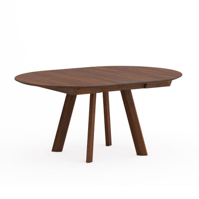 Rhombi Butterfly Ø100 extendable table, walnut