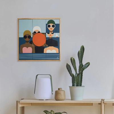 Taquin The Bathers puzzle wall art 48x48