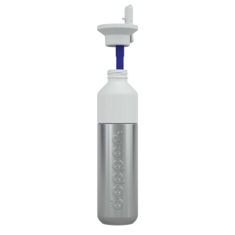 Dopper Steel x Flip Straw bottle 490ml, white