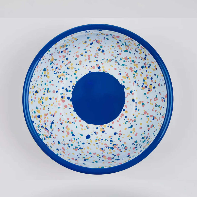 Kapka Enamel Wonder Wheel Salad Bowl, Blue