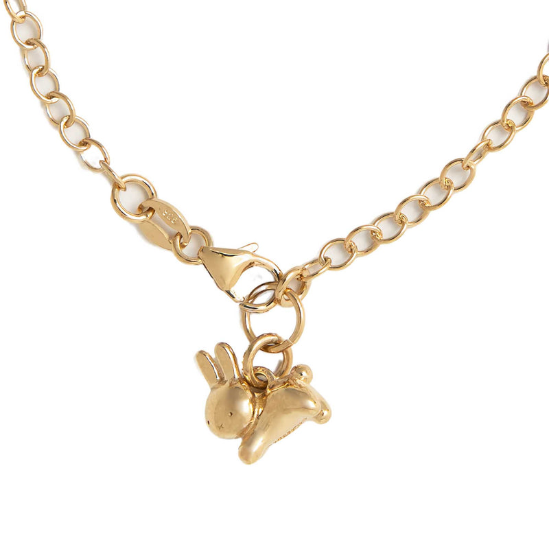 Miffy Leaping Rabbit Charm Bracelet, 18ct Gold Vermeil
