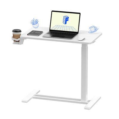 FlexiSpot H7 height adjustable side table, white