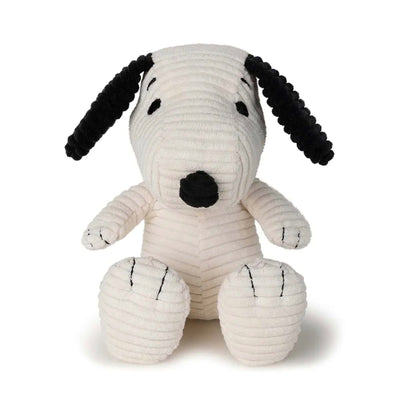 Snoopy Sitting soft toy 27cm, Eco corduroy cream