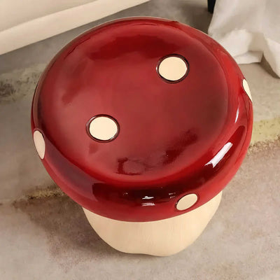 Mushroom Ottoman resin stool