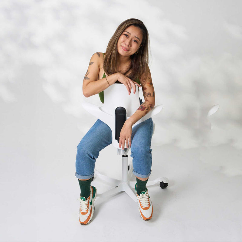 Hag Capisco Puls 8020 fabric, zero white/white